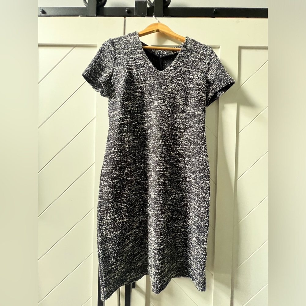 Banana Republic Tweed Dress - Size 8/10 - Blue and White